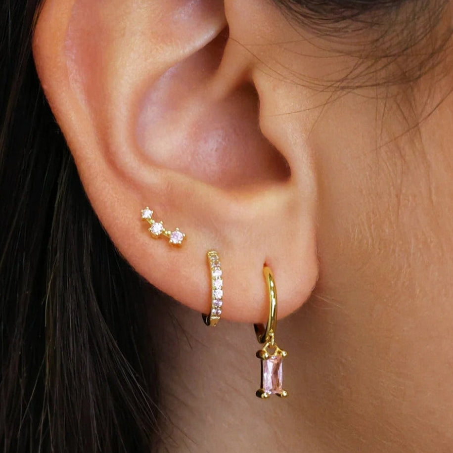 Rose poetry - boucles d'oreilles