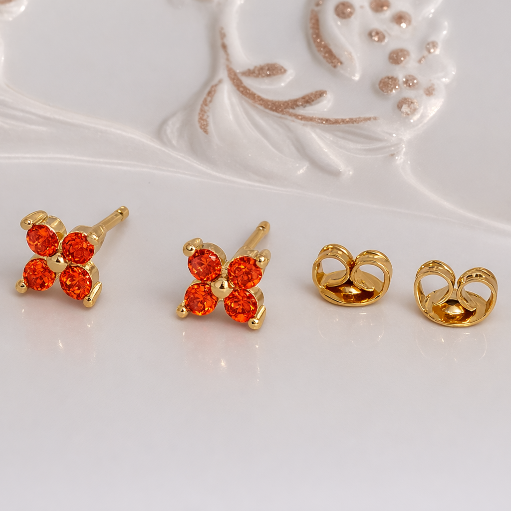 Saffron flower - boucles d'oreilles