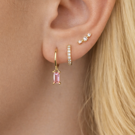 Rose poetry - boucles d'oreilles