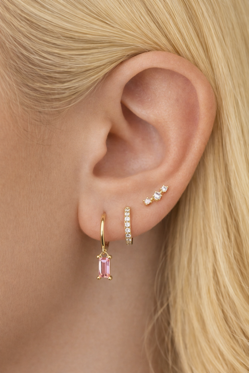 Rose poetry - boucles d'oreilles