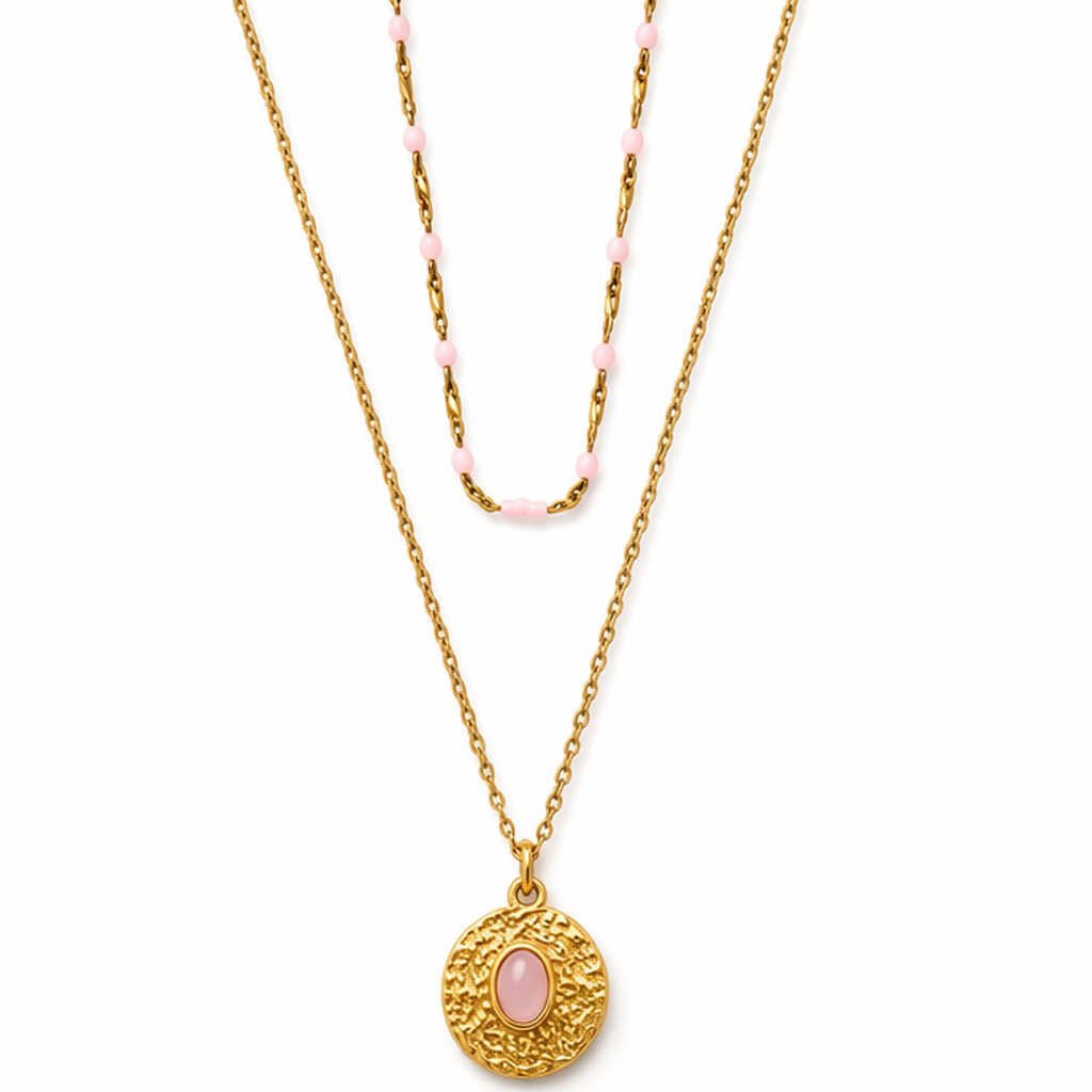 Blush stone duo - colliers