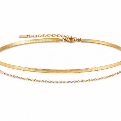 Satin duo - bracelet de cheville