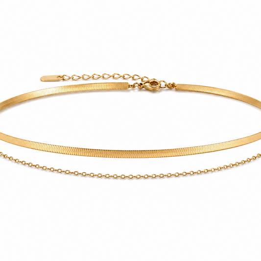 Satin duo - bracelet de cheville