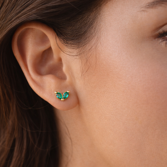 Emerald wings - boucles d'oreilles