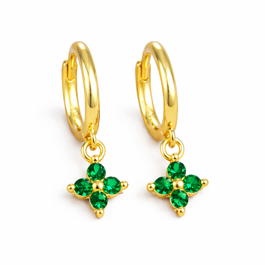 Emerald clover - boucles d'oreilles