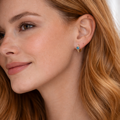 Deep Blue - boucles d'oreilles